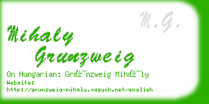 mihaly grunzweig business card